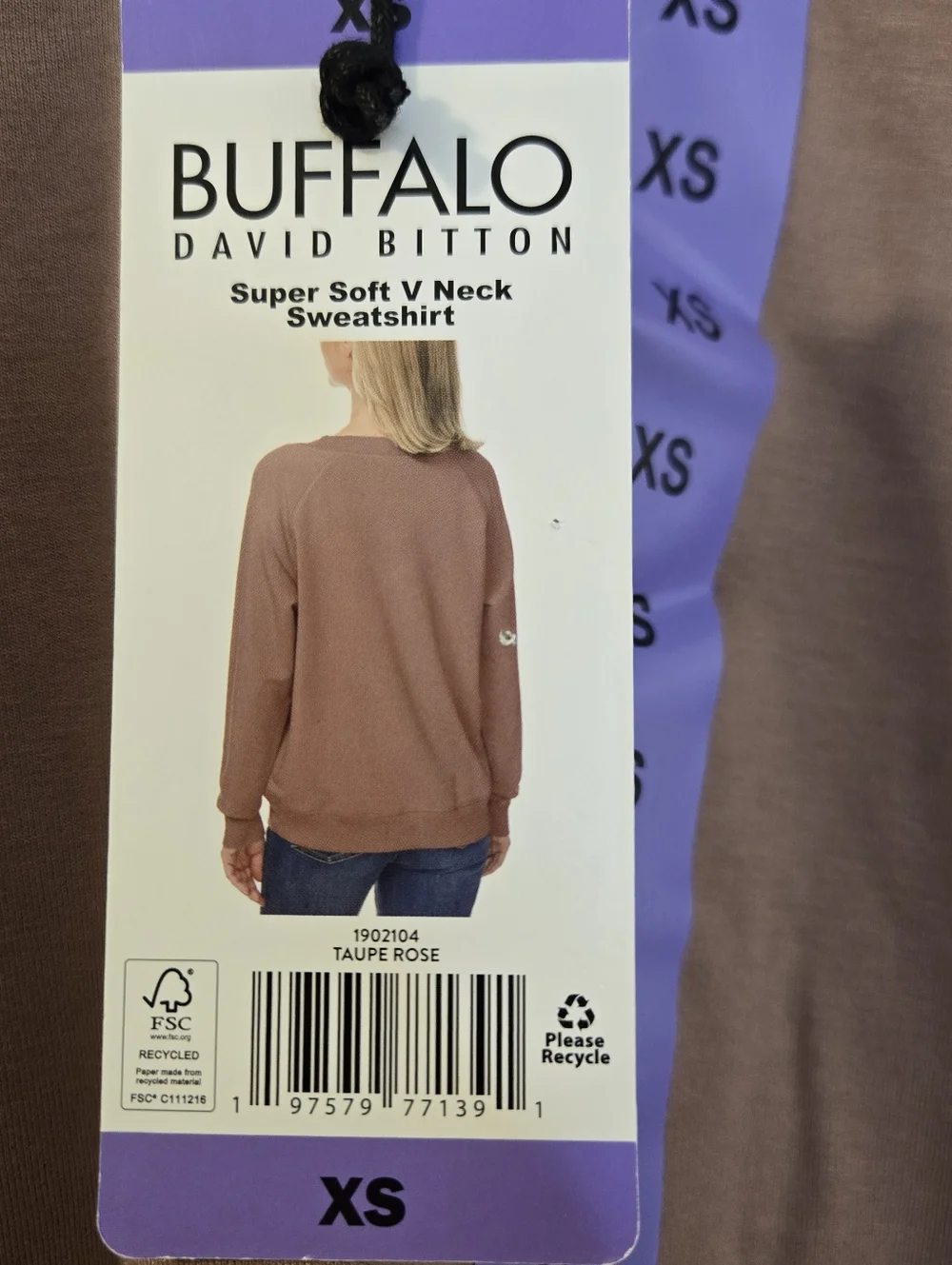 Buffalo David Bitton Women's Pullover Super Soft Cozy V Neck Rose Sweater XS